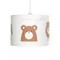 BEAR  Παιδικό Κρεμαστό Φωτιστικό Φιγούρα Μονόφωτο 1 x E27 IP20 Λευκό Ύφασμα - Μ28 x Π28 x Υ70cm