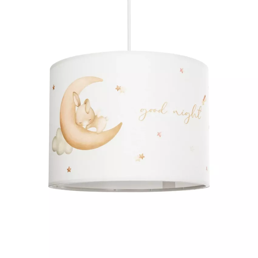 GLOBOSTAR® MOON  Παιδικό Κρεμαστό Φωτιστικό Οροφής με Ντουί 1 x E27 AC 220-240V IP20 - Πολύχρωμο - Μ28 x Π28 x Υ24cm