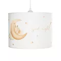GLOBOSTAR® MOON  Παιδικό Κρεμαστό Φωτιστικό Οροφής με Ντουί 1 x E27 AC 220-240V IP20 - Πολύχρωμο - Μ28 x Π28 x Υ24cm