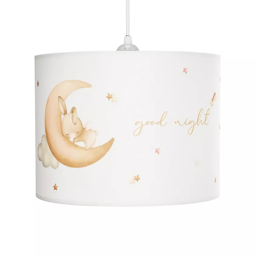 GLOBOSTAR® MOON  Παιδικό Κρεμαστό Φωτιστικό Οροφής με Ντουί 1 x E27 AC 220-240V IP20 - Πολύχρωμο - Μ28 x Π28 x Υ24cm