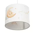 GLOBOSTAR® MOON  Παιδικό Κρεμαστό Φωτιστικό Οροφής με Ντουί 1 x E27 AC 220-240V IP20 - Πολύχρωμο - Μ28 x Π28 x Υ24cm