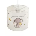 ELEPHANT  Παιδικό Κρεμαστό Φωτιστικό Φιγούρα Μονόφωτο 1 x E27 IP20 Λευκό Ύφασμα - Μ24 x Π24 x Υ70cm