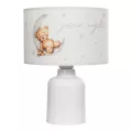 MOON  Παιδικό Eπιτραπέζιο Φωτιστικό Φιγούρα Μονόφωτο 1 x E27 IP20 Λευκό Ύφασμα - Μ24 x Π24 x Υ32cm