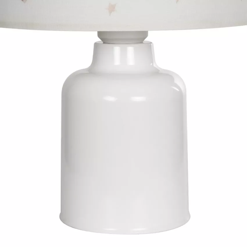 MOON  Παιδικό Eπιτραπέζιο Φωτιστικό Φιγούρα Μονόφωτο 1 x E27 IP20 Λευκό Ύφασμα - Μ24 x Π24 x Υ32cm