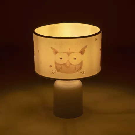 GLOBOSTAR® OWL  Παιδικό Επιτραπέζιο Φωτιστικό Πορτατίφ με Ντουί 1 x E27 AC 220-240V IP20 - Πολύχρωμο - Μ24 x Π24 x Υ32cm