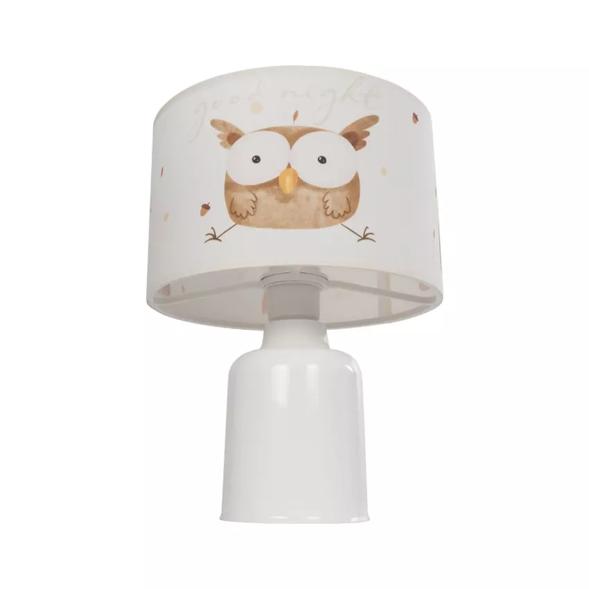 GLOBOSTAR® OWL  Παιδικό Επιτραπέζιο Φωτιστικό Πορτατίφ με Ντουί 1 x E27 AC 220-240V IP20 - Πολύχρωμο - Μ24 x Π24 x Υ32cm