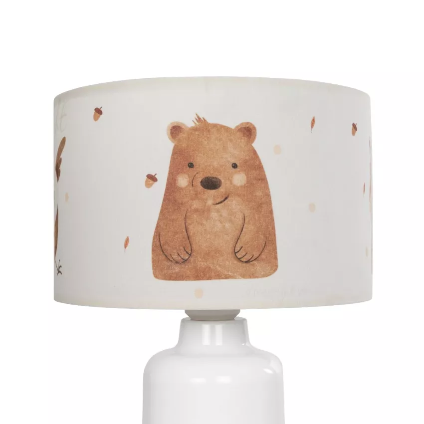 GLOBOSTAR® OWL  Παιδικό Επιτραπέζιο Φωτιστικό Πορτατίφ με Ντουί 1 x E27 AC 220-240V IP20 - Πολύχρωμο - Μ24 x Π24 x Υ32cm