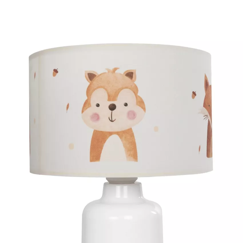 GLOBOSTAR® OWL  Παιδικό Επιτραπέζιο Φωτιστικό Πορτατίφ με Ντουί 1 x E27 AC 220-240V IP20 - Πολύχρωμο - Μ24 x Π24 x Υ32cm