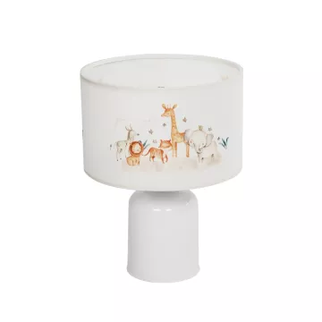 GIRAFFE  Παιδικό Eπιτραπέζιο Φωτιστικό Φιγούρα Μονόφωτο 1 x E27 IP20 Λευκό Ύφασμα - Μ24 x Π24 x Υ32cm
