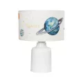 GLOBOSTAR® SATURN  Παιδικό Επιτραπέζιο Φωτιστικό Πορτατίφ με Ντουί 1 x E27 AC 220-240V IP20 - Πολύχρωμο - Μ24 x Π24 x Υ32cm