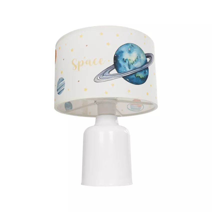 GLOBOSTAR® SATURN  Παιδικό Επιτραπέζιο Φωτιστικό Πορτατίφ με Ντουί 1 x E27 AC 220-240V IP20 - Πολύχρωμο - Μ24 x Π24 x Υ32cm