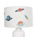 GLOBOSTAR® SATURN  Παιδικό Επιτραπέζιο Φωτιστικό Πορτατίφ με Ντουί 1 x E27 AC 220-240V IP20 - Πολύχρωμο - Μ24 x Π24 x Υ32cm