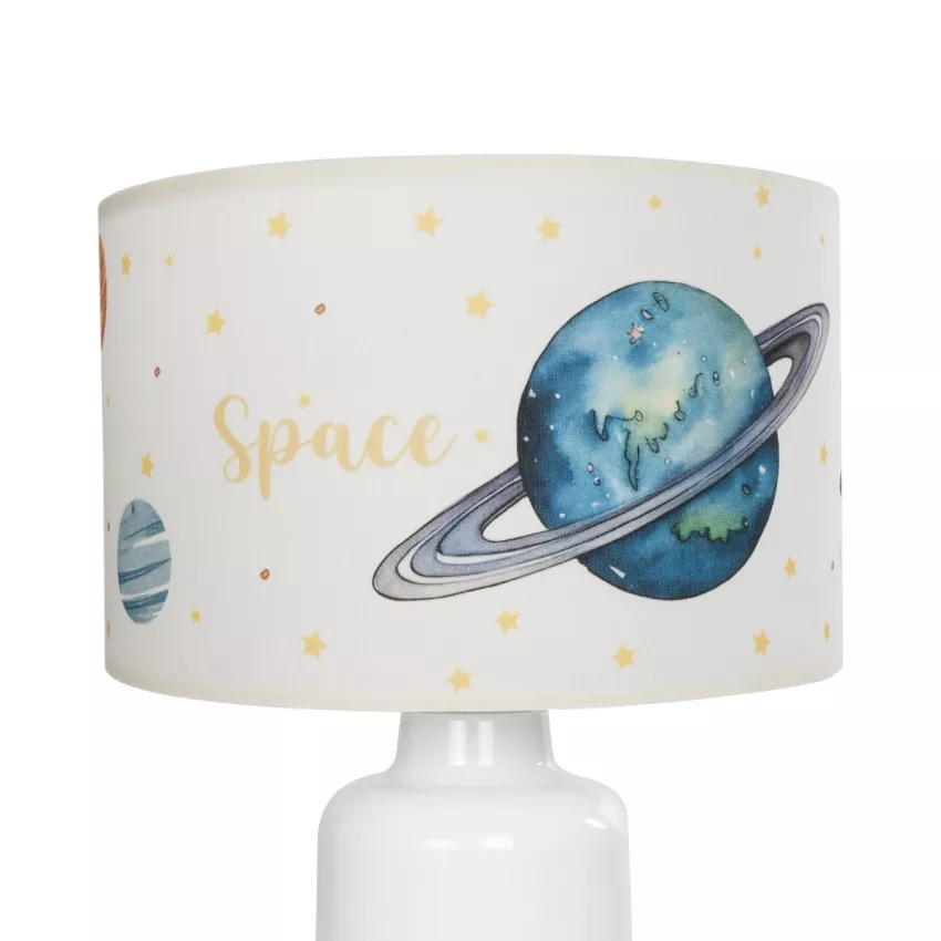 GLOBOSTAR® SATURN  Παιδικό Επιτραπέζιο Φωτιστικό Πορτατίφ με Ντουί 1 x E27 AC 220-240V IP20 - Πολύχρωμο - Μ24 x Π24 x Υ32cm