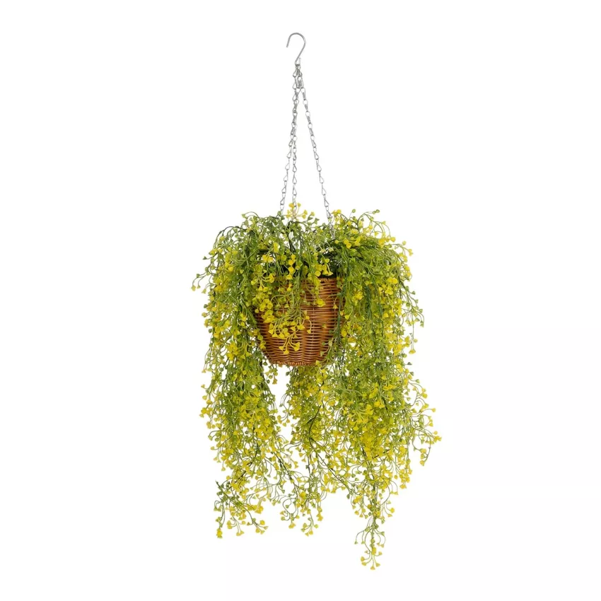 Τεχνητός Κήπος GOLDEN BELL WILLOW HANGING   Τεχνητό Κρεμαστό Διακοσμητικό Φυτό Κίτρινη Ιτιά Μ40 x Π40 x Y60cm