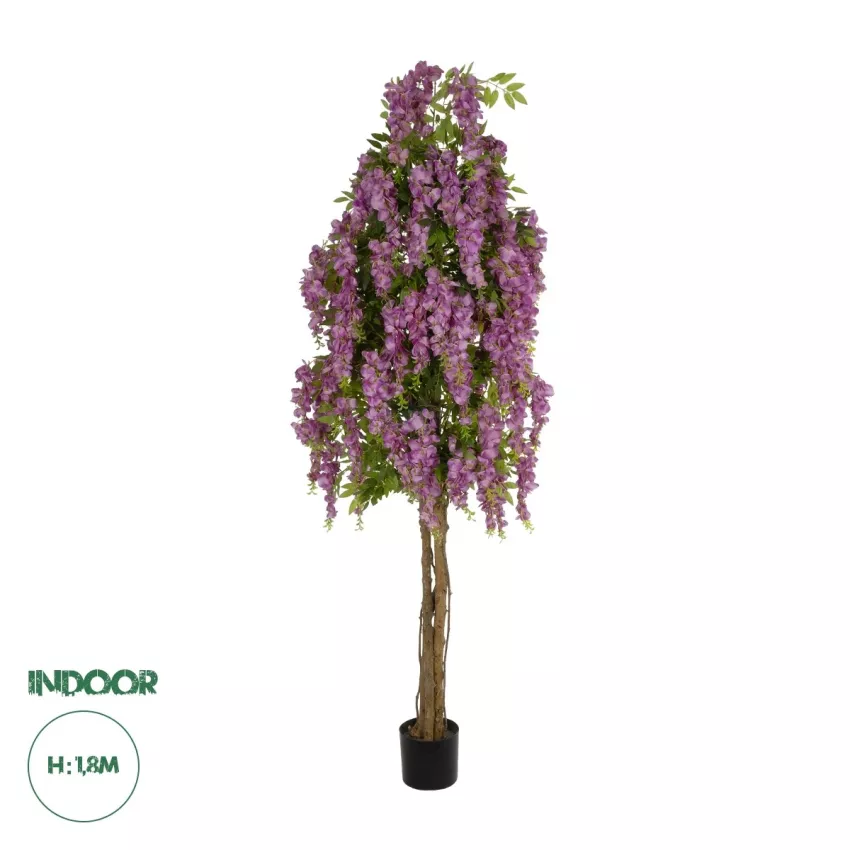 Τεχνητός Κήπος WISTERIA PINK  Τεχνητό Διακοσμητικό Δέντρο Ροζ Βιστερία Μ60 x Π60 x Υ180cm