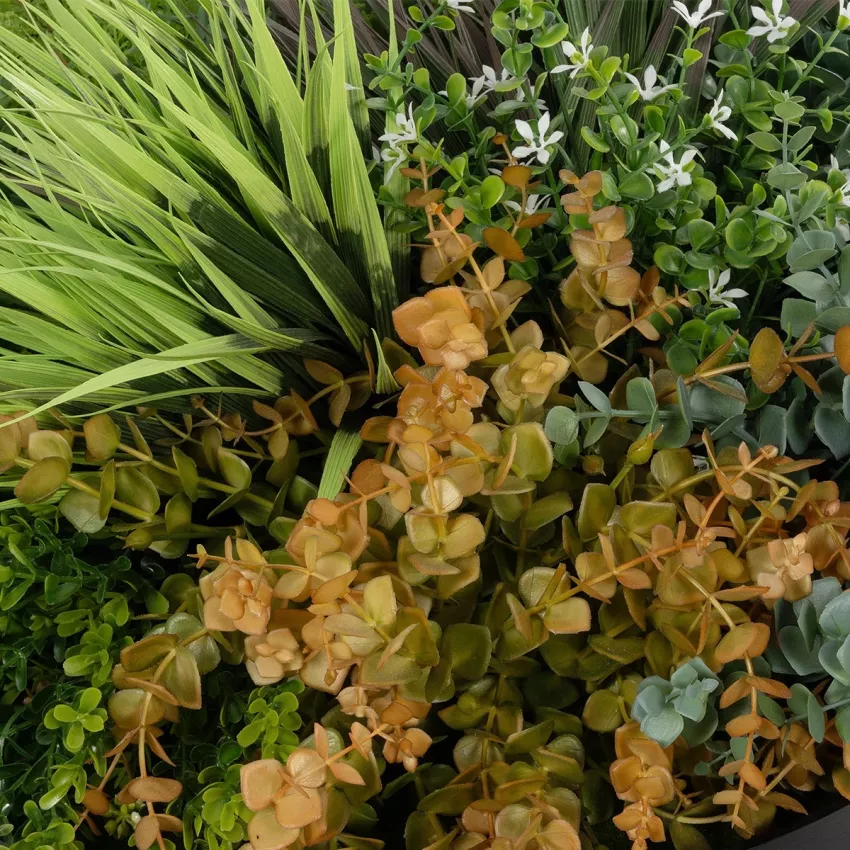 Τεχνητός Κήπος VARIOUS S ROUND WALL DISC  Τεχνητό Διακοσμητικό Στρογγυλό Πάνελ Φυλλωσιάς - Κάθετος Κήπος Μιξ Μ50 x Π50 x Υ23cm