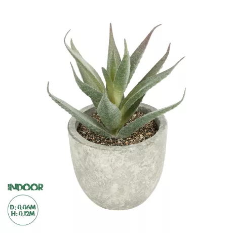 Τεχνητός Κήπος SUCCULENT ALOE  Τεχνητό Διακοσμητικό Φυτό Αλόη Μ6 x Π6 x Υ12cm