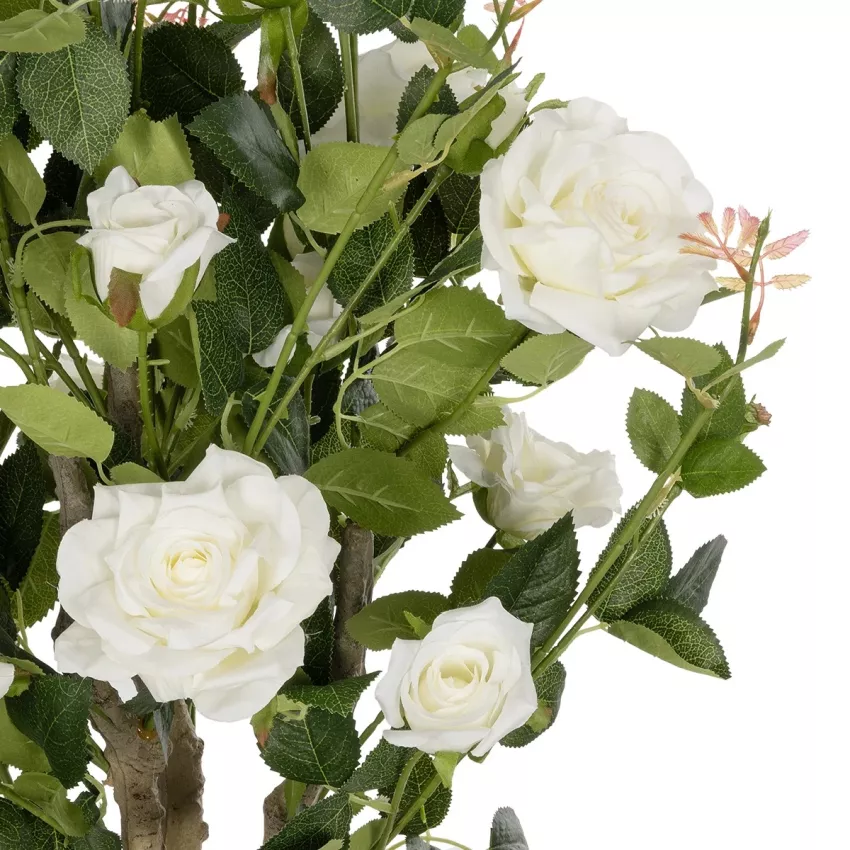 Τεχνητός Κήπος WHITE ROSES  Τεχνητό Διακοσμητικό Δέντρο Τριανταφυλλιά Μ50 x Π50 x Υ90cm