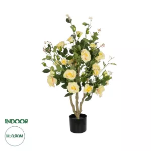 Τεχνητός Κήπος YELLOW ROSES  Τεχνητό Διακοσμητικό Δέντρο Τριανταφυλλιά Μ50 x Π50 x Υ90cm