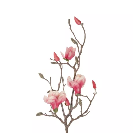 Τεχνητός Κήπος WHITE - PINK MAGNOLIA  Τεχνητό Διακοσμητικό Κλαδί Ροζ Μανόλια Μ30 x Π13 x Υ110cm