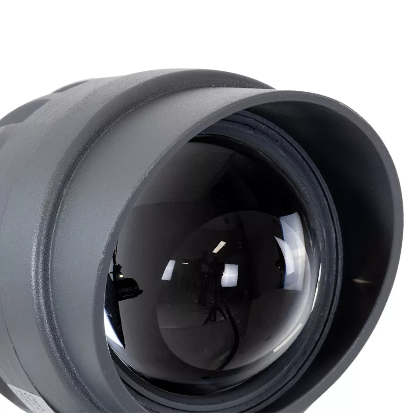 GLOBOSTAR® SPOTXENIA  Αρχιτεκτονικό Σποτ Φωτισμου με Αντιθαμβωτική Γρίλια LED 16W 1760lm 3° DC 24V Αδιάβροχο IP65 Θερμό Λευκό 2700K Dimmable - Bridgelux COB Chip - Γκρι Ανθρακί - Μ9 x Π9 x Υ12cm