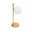 GLOBOSTAR® GLOBUS  Μοντέρνο Επιτραπέζιο Φωτιστικό Πορτατίφ με Ντουί 1 x E27 AC 220-240V IP20 - Χρυσό & Λευκό - Μ21 x Π17 x Υ45cm