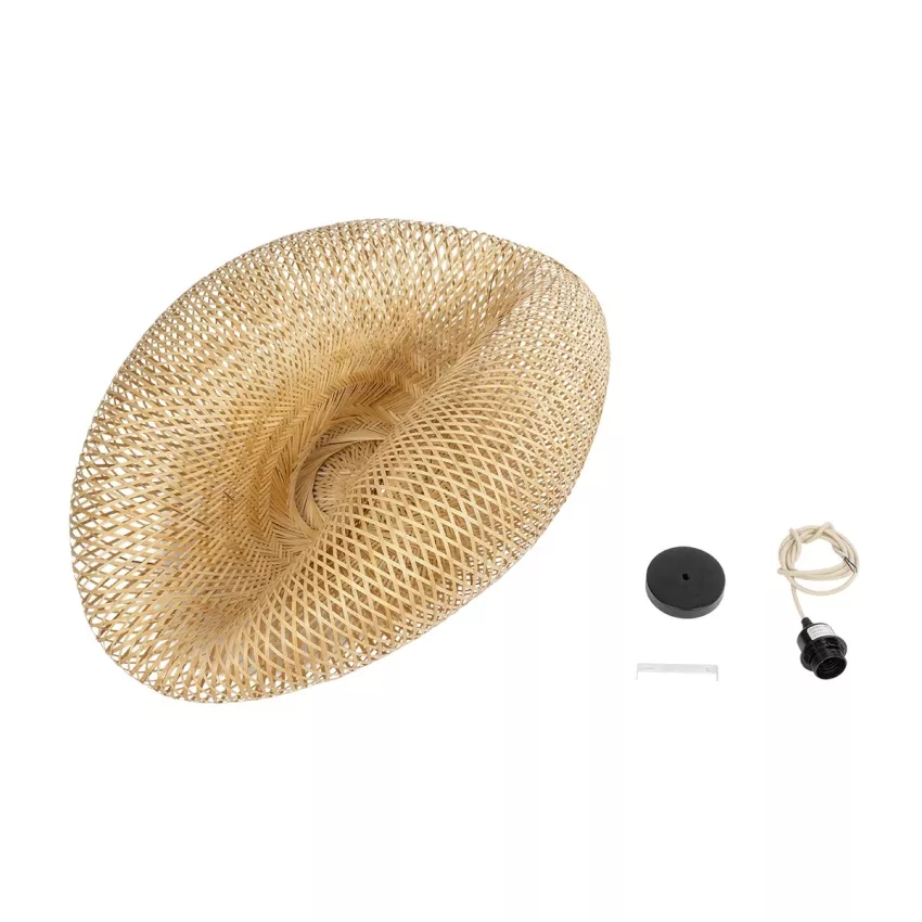 GLOBOSTAR® MEXICO  Boho Κρεμαστό Φωτιστικό Οροφής με Ντουί 1 x E27 AC 220-240V IP20 - Μπεζ - Μ85 x Π55 x Υ36cm
