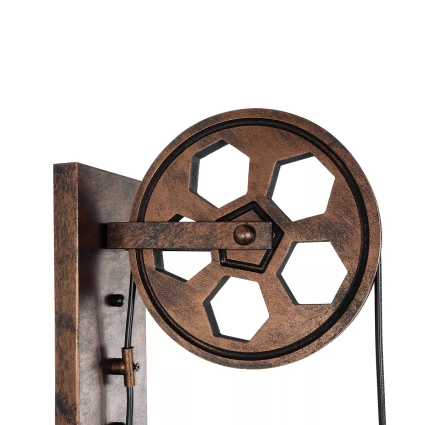 RYDON  Vintage Επιτοίχιο Φωτιστικό Απλίκα Μονόφωτο 1 x E27 IP20 Χάλκινο Μέταλλο - Μ15 x Π24 x Υ70cm