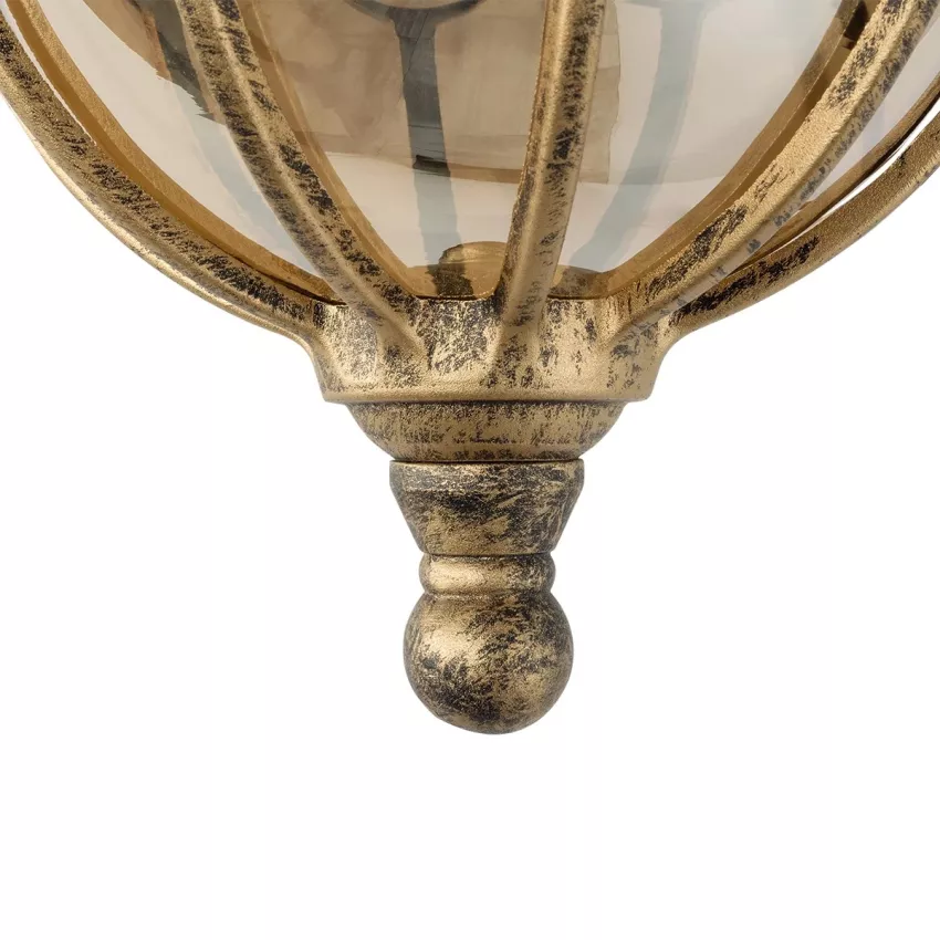 ETOILE  Vintage Επιτοίχιο Φωτιστικό Απλίκα Μονόφωτο 1 x E27 IP20 Καφέ & Χρυσό Μέταλλο με Μελί Γυαλί - Φ18 x Υ27cm