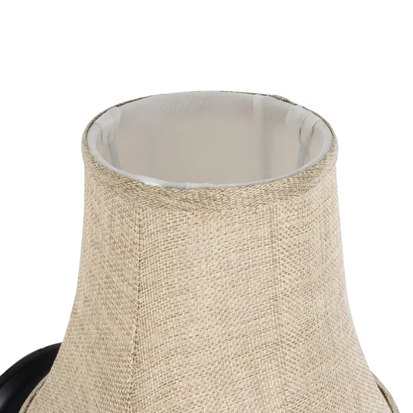 GLOBOSTAR® SHELLY  Vintage Φωτιστικό Τοίχου - Απλίκα με Ντουί 1 x E27 AC 220-240V IP20 - Μαύρο & Μπεζ - Μ13 x Π18 x Υ34cm