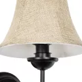 GLOBOSTAR® SHELLY  Vintage Φωτιστικό Τοίχου - Απλίκα με Ντουί 1 x E27 AC 220-240V IP20 - Μαύρο & Μπεζ - Μ13 x Π18 x Υ34cm