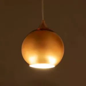 CANDELA  Μοντέρνο Κρεμαστό Φωτιστικό Μπάλα Μονόφωτο 1 x E27 IP20 Χάλκινο Γυαλί - Μ15 x Π15 x Υ13cm