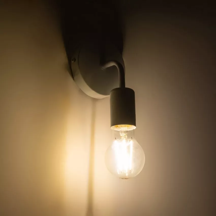 DON  Vintage Επιτοίχιο Φωτιστικό Απλίκα Μονόφωτο 1 x E27 IP20 Λευκό Μέταλλο - Μ10 x Π7 x Υ16cm