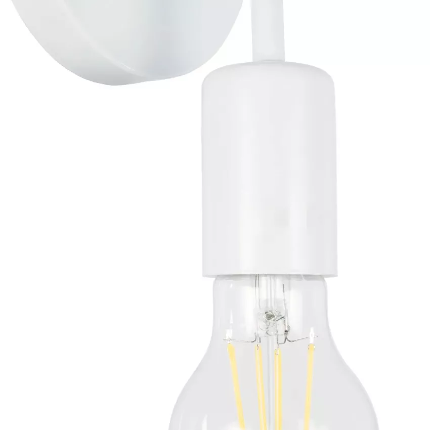 DON  Vintage Επιτοίχιο Φωτιστικό Απλίκα Μονόφωτο 1 x E27 IP20 Λευκό Μέταλλο - Μ10 x Π7 x Υ16cm