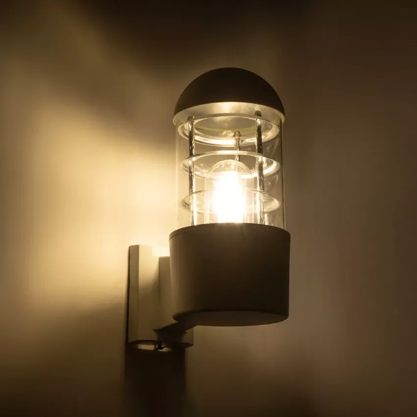 NEWI  Μοντέρνο Επιτοίχιο Φωτιστικό Απλίκα Μονόφωτο 1 x E27 IP20 Λευκό & Ασημί Μέταλλο με Διάφανο Γυαλί - Μ11 x Π17 x Υ23cm