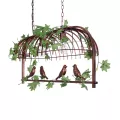 NEST  Vintage Κρεμαστό Φωτιστικό Φιγούρα Δίφωτο 2 x E27 IP20 Χάλκινο Μέταλλο με Πράσινο Πλαστικό - Μ73.6 x Π37.5 x Y38.5cm