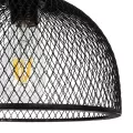 GLOBOSTAR® GLIND  Vintage Κρεμαστό Φωτιστικό Οροφής με Ντουί 3 x E27 AC 220-240V IP20 - Μαύρο - Μ55 x Π25 x Υ70cm