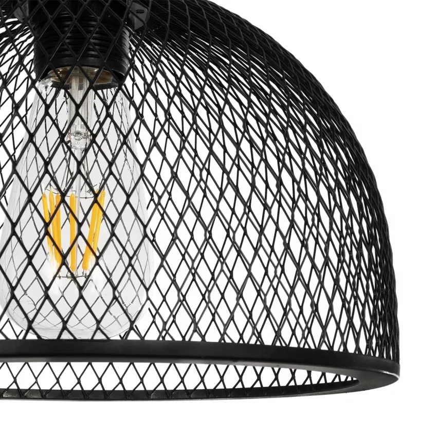 GLOBOSTAR® GLIND  Vintage Κρεμαστό Φωτιστικό Οροφής με Ντουί 3 x E27 AC 220-240V IP20 - Μαύρο - Μ55 x Π25 x Υ70cm