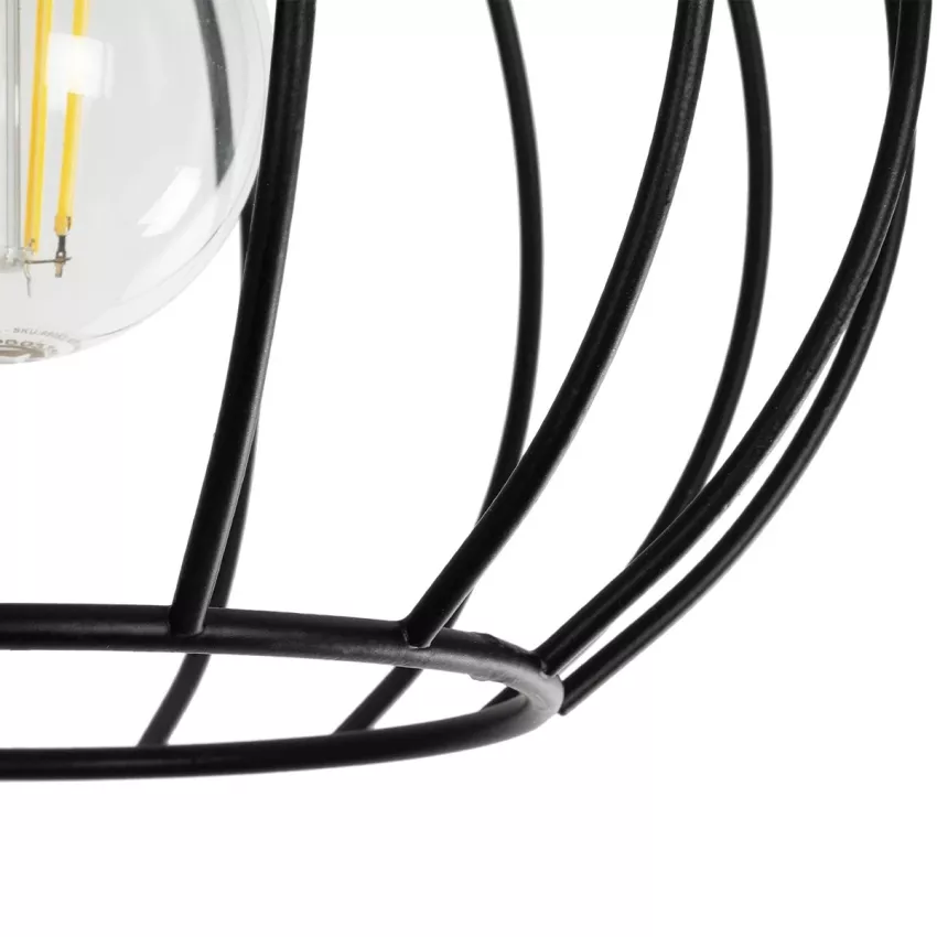 GLOBOSTAR® BITUIN  Μοντέρνο Φωτιστικό Οροφής με Ντουί 1 x E27 AC 220-240V IP20 - Μαύρο - Μ21 x Π21 x Υ18cm