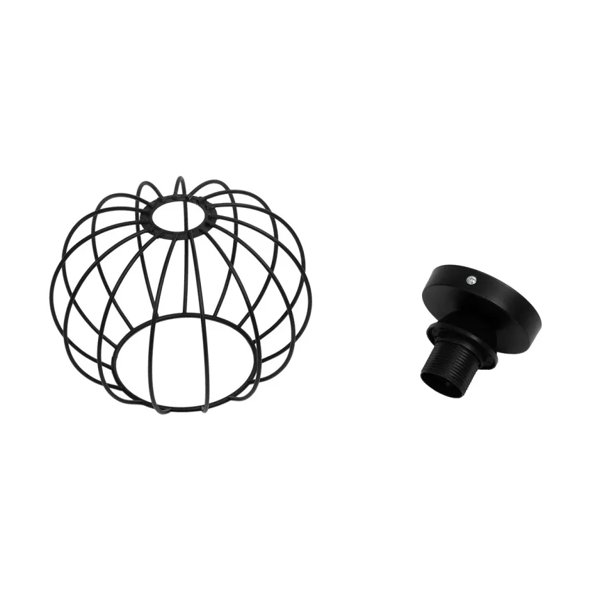 GLOBOSTAR® BITUIN  Μοντέρνο Φωτιστικό Οροφής με Ντουί 1 x E27 AC 220-240V IP20 - Μαύρο - Μ21 x Π21 x Υ18cm