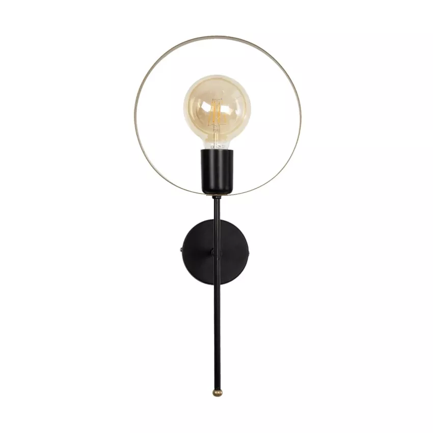 GLOBOSTAR® SOPA  Μοντέρνο Φωτιστικό Τοίχου - Απλίκα με Ντουί 1 x E27 AC 220-240V IP20 - Μαύρο - Μ23 x Π15 x Υ51cm
