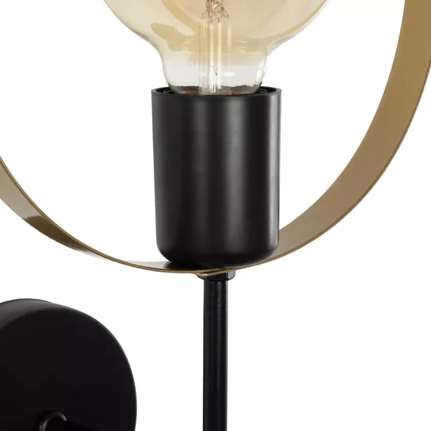 GLOBOSTAR® SOPA  Μοντέρνο Φωτιστικό Τοίχου - Απλίκα με Ντουί 1 x E27 AC 220-240V IP20 - Μαύρο - Μ23 x Π15 x Υ51cm