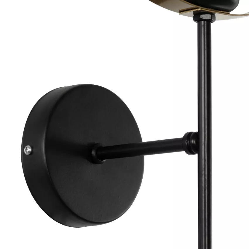 GLOBOSTAR® SOPA  Μοντέρνο Φωτιστικό Τοίχου - Απλίκα με Ντουί 1 x E27 AC 220-240V IP20 - Μαύρο - Μ23 x Π15 x Υ51cm