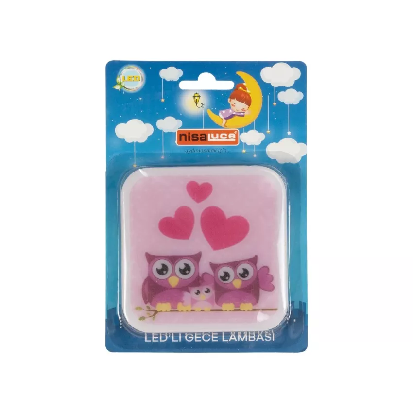 KIDDO  Παιδικό Φωτιστικό Νυκτός LED 1W 95lm 360° AC220-240V IP20 Ψυχρό Λευκό 6000K- Μ5.5 x Π5.5 x Υ8cm