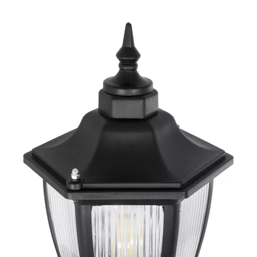 ENGLAND  Vintage Επιτοίχιο Φωτιστικό Φαναράκι Μονόφωτο 1 x E27 IP44 Μαύρο Πλαστικό - Μ20 x Π20 x Υ30cm