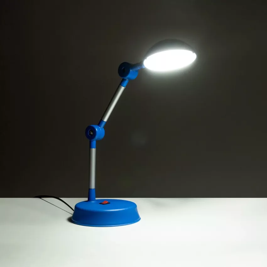 Μοντέρνο Επιτραπέζιο Φωτιστικό LED 6W 540lm 120° AC220-240V IP20 Ψυχρό Λευκό 6000K Μπλε Πλαστικό - Μ20 x Π14.5 xΥ33cm