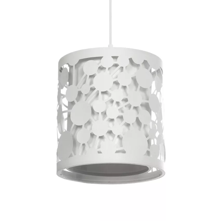 PETAL  Μοντέρνο Κρεμαστό Φωτιστικό Καπέλο Μονόφωτο 1 x E27 IP20 Λευκό Πλαστικό - Μ23.5 x Π23.5 x Υ76cm