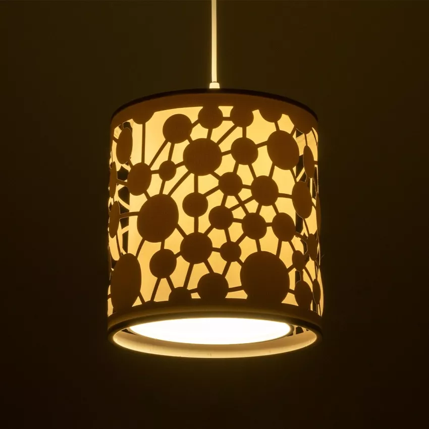 PETAL  Μοντέρνο Κρεμαστό Φωτιστικό Καπέλο Μονόφωτο 1 x E27 IP20 Λευκό Πλαστικό - Μ23.5 x Π23.5 x Υ76cm