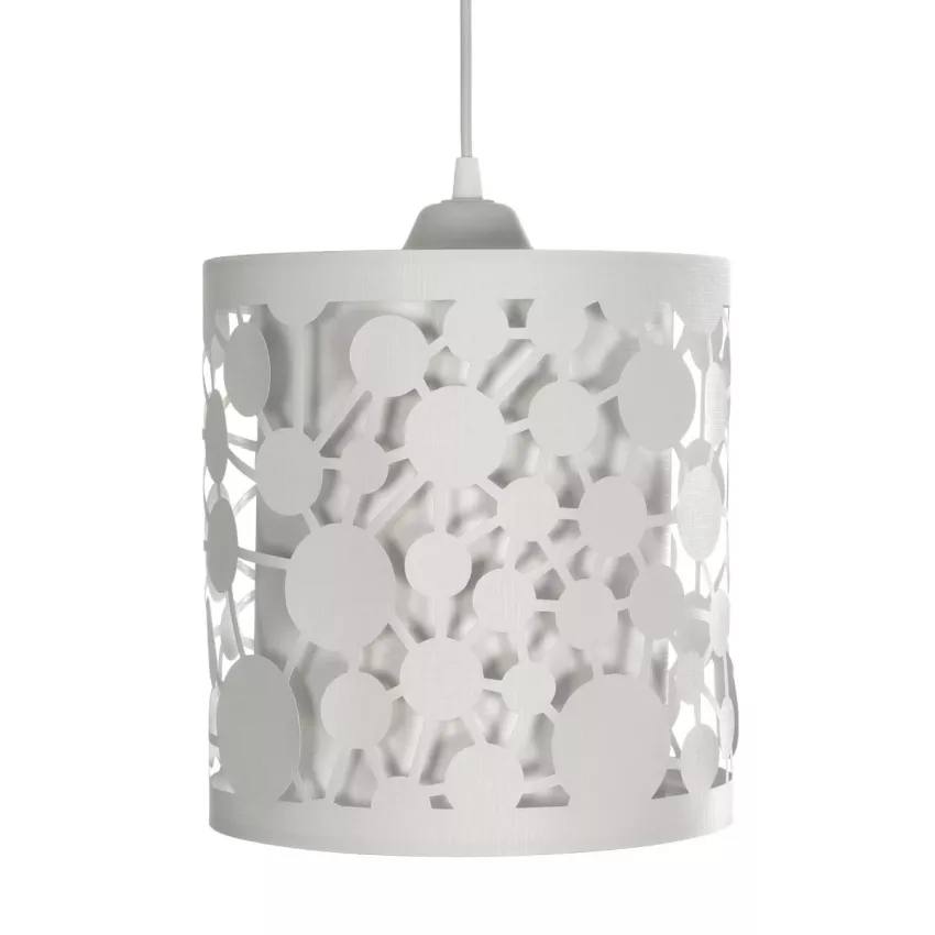 PETAL  Μοντέρνο Κρεμαστό Φωτιστικό Καπέλο Μονόφωτο 1 x E27 IP20 Λευκό Πλαστικό - Μ23.5 x Π23.5 x Υ76cm