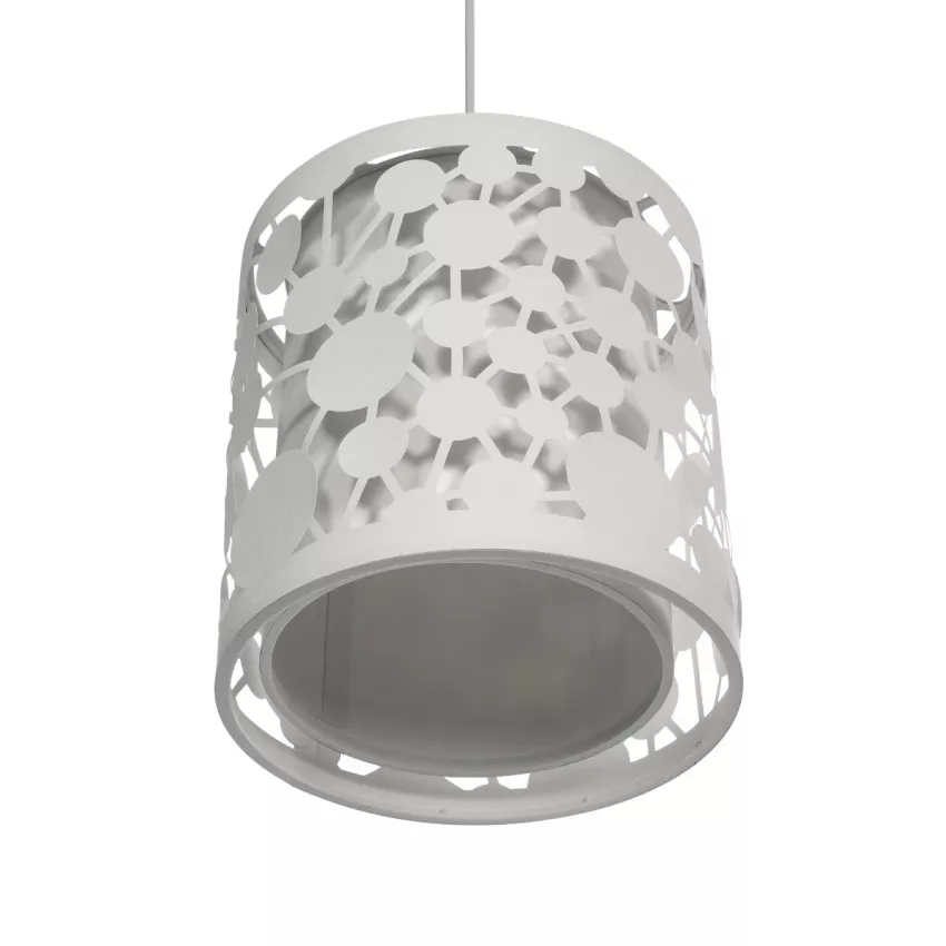 PETAL  Μοντέρνο Κρεμαστό Φωτιστικό Καπέλο Μονόφωτο 1 x E27 IP20 Λευκό Πλαστικό - Μ23.5 x Π23.5 x Υ76cm